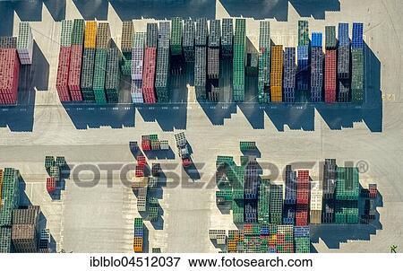 Stock Photo - Empty beverage crates, recycling bottles, DAB brewery, Dortmunder Actien beer, beer brewery, Dortmund, Ruhr area, North Rhine-Westphalia, Germany, Europe. Fotosearch