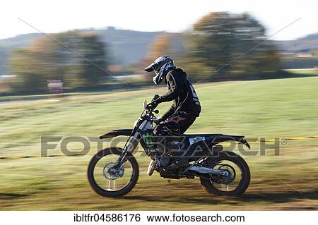 Stock Photograph - Enduro-Rallye, Middle Rhine ADAC cross-country skiing in Kempenich, Kempenich, Rhineland-Palatinate, Germany, Europe. Fotosearch