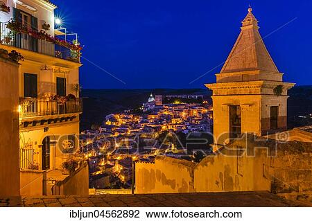 Evening, view of Church of Santa Maria delle Scale to Ragusa Ibla, Ragusa, UNESCO World Heritage, Val di Noto, Provinca di Ragusa, Sicily, Italy, Europe View Large Photo Image Stock Image - Evening, view of Church of Santa Maria delle Scale to Ragusa Ibla, Ragusa, UNESCO World Heritage, Val di Noto, Provinca di Ragusa, Sicily, Italy, Europe. Fotosearch