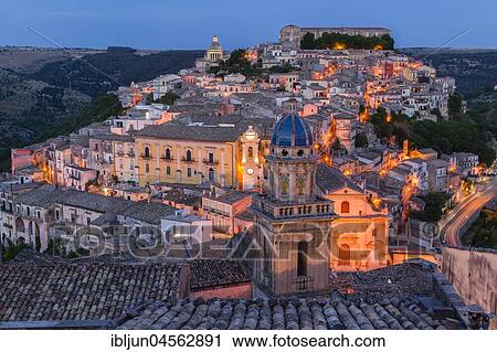 Evening, View of church tower of the church of Santa Maria dell Itria, Ragusa Ibla, Ragusa, UNESCO World Heritage Site, Val di Noto, Provinca di Ragusa, Sicily, Italy, Europe View Large Photo Image Stock Image - Evening, View of church tower of the church of Santa Maria dell Itria, Ragusa Ibla, Ragusa, UNESCO World Heritage Site, Val di Noto, Provinca di Ragusa, Sicily, Italy, Europe. Fotosearch
