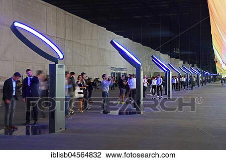 Stock Image - Exhibition hall of Samsung, International Consumer Electronics Fair IFA, 2017, Berlin, Germany, Europe. Fotosearch