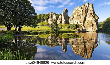 Extern stones, Externsteine, sandstone formation, Teutoburg Forest, Horn-Bad Meinberg, North Rhine-Westphalia, Germany, Europe View Large Photo Image Stock Photograph - Extern stones, Externsteine, sandstone formation, Teutoburg Forest, Horn-Bad Meinberg, North Rhine-Westphalia, Germany, Europe. Fotosearch