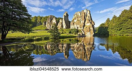 Extern stones, Externsteine, sandstone formation, Teutoburg Forest, Horn-Bad Meinberg, North Rhine-Westphalia, Germany, Europe View Large Photo Image Stock Photography - Extern stones, Externsteine, sandstone formation, Teutoburg Forest, Horn-Bad Meinberg, North Rhine-Westphalia, Germany, Europe. Fotosearch