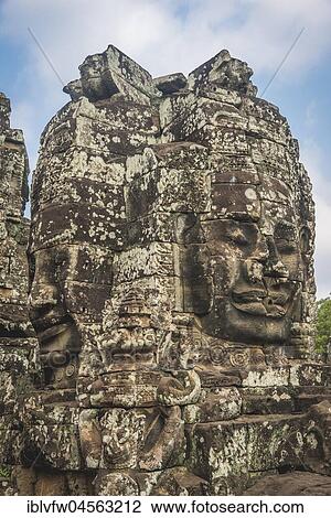 Face Tower, Stone Faces, Bodhisattva Lokeshvara, Avalokiteshvara, Temple Ruins, Bayon Temple, Angkor Thom Complex, Angkor Archaeological Park, Siem Reap Province, Cambodia, Asia View Large Photo Image Stock Image - Face Tower, Stone Faces, Bodhisattva Lokeshvara, Avalokiteshvara, Temple Ruins, Bayon Temple, Angkor Thom Complex, Angkor Archaeological Park, Siem Reap Province, Cambodia, Asia. Fotosearch