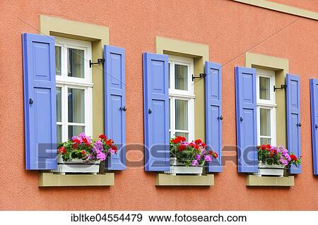 Fasade with window and flowers, Lower Franconia, Bavaria, Germany, Europe View Large Photo Image Stock Photo - Fasade with window and flowers, Lower Franconia, Bavaria, Germany, Europe. Fotosearch