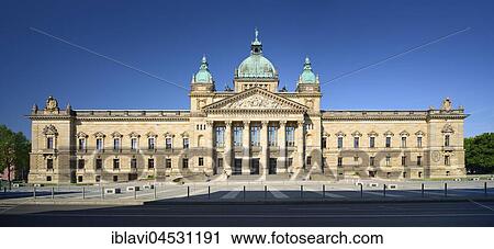 Stock Image - Federal Administrative Court of Germany, former Supreme Court of the German Reich, Leipzig, Saxony, Germany, Europe. Fotosearch