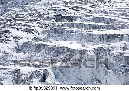 Stock Image - Fee Glacier, Saas Fee, Valais, Switzerland, Fee Glacier, Europe. Fotosearch