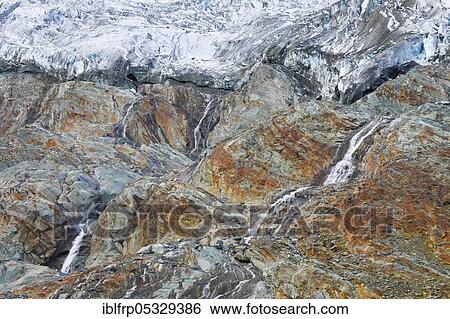 Stock Photograph - Fee Glacier, Saas Fee, Valais, Switzerland, Fee Glacier, Europe. Fotosearch