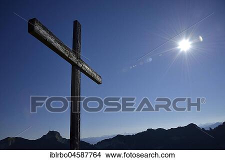 Feldkreuz and Hoher Kasten in the back, Alp Sigel, Alpstein, Canton Appenzell Innerrhoden, Switzerland, Europe View Large Photo Image Picture - Feldkreuz and Hoher Kasten in the back, Alp Sigel, Alpstein, Canton Appenzell Innerrhoden, Switzerland, Europe. Fotosearch