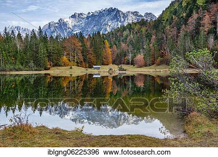 Ferchensee with Karwendel Mountains, Mittenwald, Isar Valley, Werdenfelser Land, Upper Bavaria, Bavaria, Germany, Europe View Large Photo Image Stock Photograph - Ferchensee with Karwendel Mountains, Mittenwald, Isar Valley, Werdenfelser Land, Upper Bavaria, Bavaria, Germany, Europe. Fotosearch