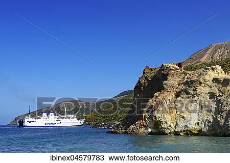 Ferry to port, island of Vulcano, Lipari Islands, Italy, Europe View Large Photo Image Stock Image - Ferry to port, island of Vulcano, Lipari Islands, Italy, Europe. Fotosearch