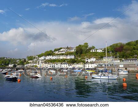 Stock Photograph - Fishing port, East Looe, Looe, Cornwall, England, United Kingdom, Europe. Fotosearch