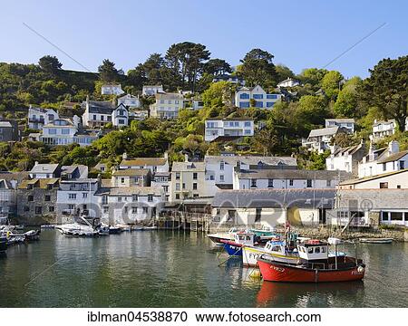 Fishing port, Polperro, Cornwall, England, United Kingdom, Europe View Large Photo Image Stock Image - Fishing port, Polperro, Cornwall, England, United Kingdom, Europe. Fotosearch
