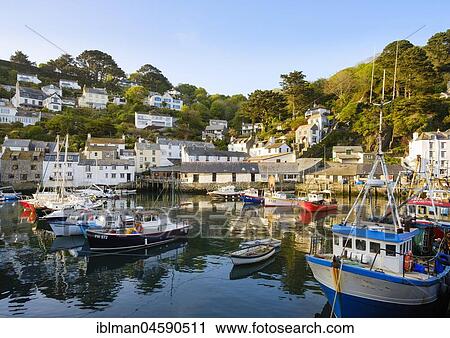 Fishing port, Polperro, Cornwall, England, United Kingdom, Europe View Large Photo Image Stock Image - Fishing port, Polperro, Cornwall, England, United Kingdom, Europe. Fotosearch