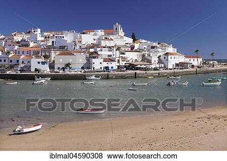 Fishing village of Ferragudo, near Portimao, Algarve, Portugal, Europe View Large Photo Image Stock Photo - Fishing village of Ferragudo, near Portimao, Algarve, Portugal, Europe. Fotosearch