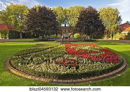 Flower bed as coat of arms of North Rhine-Westphalia, North Rhine-Westphalian State Stud, Warendorf, Münsterland, North Rhine-Westphalia, Germany, Europe View Large Photo Image Stock Image - Flower bed as coat of arms of North Rhine-Westphalia, North Rhine-Westphalian State Stud, Warendorf, Münsterland, North Rhine-Westphalia, Germany, Europe. Fotosearch
