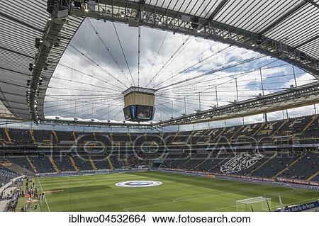 Football stadium Commerzbank-Arena before a Bundesliga game, closeable roof construction, Frankfurt am Main, Hesse, Germany, Europe View Large Photo Image Picture - Football stadium Commerzbank-Arena before a Bundesliga game, closeable roof construction, Frankfurt am Main, Hesse, Germany, Europe. Fotosearch