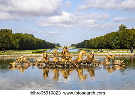 Fountain of Apollo with Apollo in the chariot of the sun, Bassin d'Apollon, Chateau Park, Chateau of Versailles, Versailles, Yvelines department, Île-de-France region, France, Europe View Large Photo Image Stock Image - Fountain of Apollo with Apollo in the chariot of the sun, Bassin d'Apollon, Chateau Park, Chateau of Versailles, Versailles, Yvelines department, Île-de-France region, France, Europe. Fotosearch