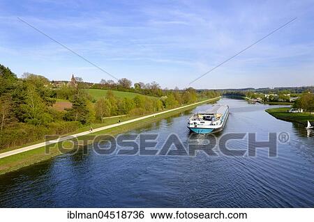 Freightship on Main Danube Canal, Hilpoltstein, Franconian lakeland, Middle Franconia, Franconia, Bavaria, Germany, Europe View Large Photo Image Stock Photograph - Freightship on Main Danube Canal, Hilpoltstein, Franconian lakeland, Middle Franconia, Franconia, Bavaria, Germany, Europe. Fotosearch