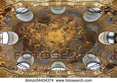Frescoed ceilings, ceremonial hall, Austrian National Library, built from 1723-1726, Vienna, Austria, Europe View Large Photo Image Picture - Frescoed ceilings, ceremonial hall, Austrian National Library, built from 1723-1726, Vienna, Austria, Europe. Fotosearch