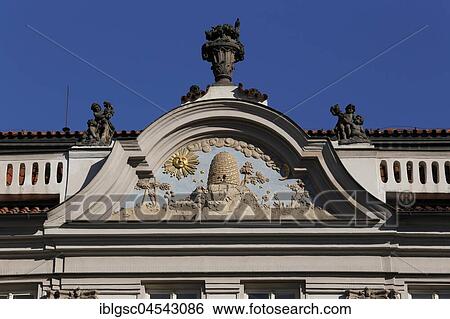 Gable on historic building, Old Town, Prague, Czech Republic, Europe View Large Photo Image Stock Photograph - Gable on historic building, Old Town, Prague, Czech Republic, Europe. Fotosearch