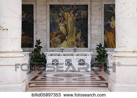 Stock Image - Galleria della mescita, Terme Tettuccio, Montecatini Terme, Tuscany, Italy, Europe. Fotosearch