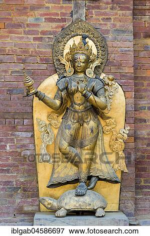 Ganga river Goddess statue, Mul Chowk, Hanuman Dhoka Royal Palace, Patan Durbar Square, Unesco World Heritage Site, Kathmandu valley, Lalitpur, Nepal, Asia View Large Photo Image Stock Photo - Ganga river Goddess statue, Mul Chowk, Hanuman Dhoka Royal Palace, Patan Durbar Square, Unesco World Heritage Site, Kathmandu valley, Lalitpur, Nepal, Asia. Fotosearch