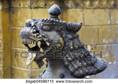 Stock Photography - Garuda, Swayambunath or Monkey Temple, Unesco World Heritage Site, Kathmandu, Nepal, Asia. Fotosearch