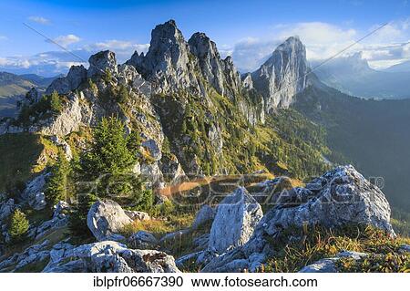 Stock Image - Gastlosen, Fribourg Pre-Alps, Switzerland, Europe. Fotosearch