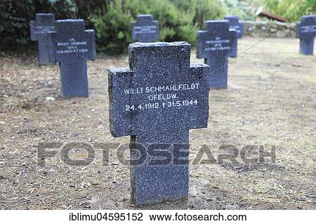 Stock Image - German war cemetery, Second World War, Cuacos de Yuste, La Vera, Extremadura, Spain, Europe. Fotosearch