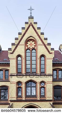 Giebel, DRK hospital Clementinenhaus, German Red Cross, Oststadt, Hannover, Lower Saxony, Germany, Europe View Large Photo Image Stock Photography - Giebel, DRK hospital Clementinenhaus, German Red Cross, Oststadt, Hannover, Lower Saxony, Germany, Europe. Fotosearch