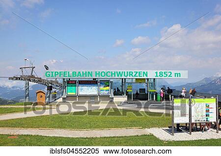 Stock Photography - Gipfelbahn Hochwurzen, Schladming-Rohrmoss, Schladminger Tauern, Styria, Austria, Europe. Fotosearch