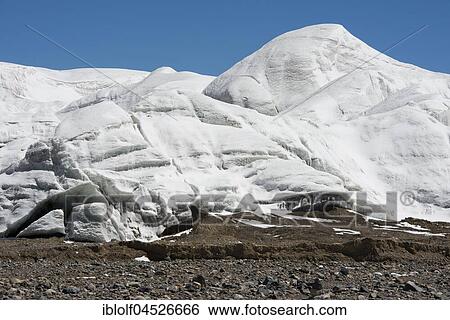 Stock Photograph - Glacier Purog Kangri Glacier, 6929m, Shuanghu County, Nagqu County, Changtang, Tibet, China, Asia. Fotosearch