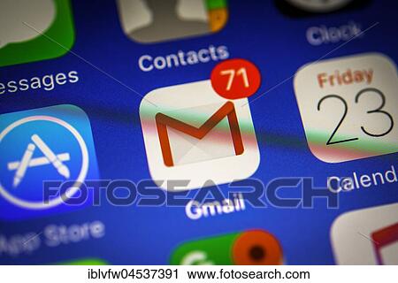 Gmail, Google Mail, Googlemail, Email, Icon, Logo, Display, Screen, iPhone, Many different app icons, app, cell phone, smartphone, iOS, macro shot, detail, full frame View Large Photo Image Stock Image - Gmail, Google Mail, Googlemail, Email, Icon, Logo, Display, Screen, iPhone, Many different app icons, app, cell phone, smartphone, iOS, macro shot, detail, full frame. Fotosearch