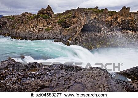 Godafoss Waterfall, Skjálfandafljót River, Northern Iceland, Iceland, Europe View Large Photo Image Stock Photo - Godafoss Waterfall, Skjálfandafljót River, Northern Iceland, Iceland, Europe. Fotosearch