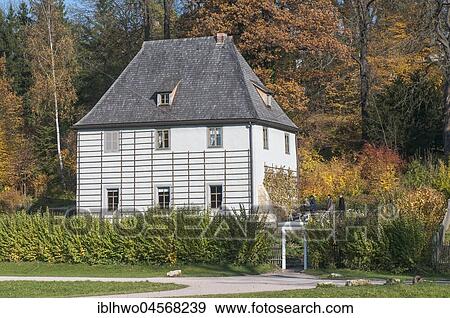 Stock Photo - Goethe garden house in the Park at the Ilm, Autumn Mood, Unesco World Heritage Site, Weimar, Thuringia, Germany, Europe. Fotosearch