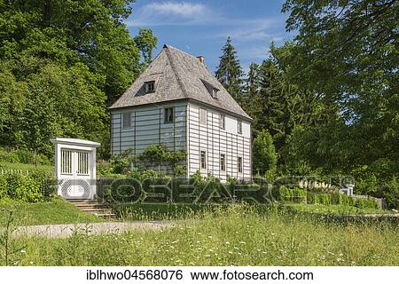 Stock Photograph - Goethe garden house in the Park at the Ilm, Unesco World Heritage Site, Weimar, Thuringia, Germany, Europe. Fotosearch