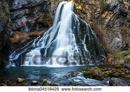 Golling Waterfall, Golling, Hallein District, Austria, Europe View Large Photo Image Stock Photo - Golling Waterfall, Golling, Hallein District, Austria, Europe. Fotosearch
