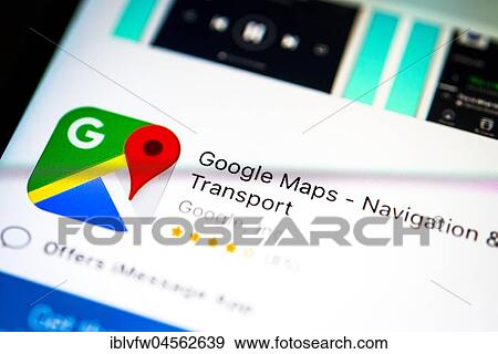 Google Maps App in the Apple App Store, navigation, app icon, display on a screen of a mobile phone, iPhone, iOS, smartphone, macro recording, detail, full formatting View Large Photo Image Stock Photo - Google Maps App in the Apple App Store, navigation, app icon, display on a screen of a mobile phone, iPhone, iOS, smartphone, macro recording, detail, full formatting. Fotosearch
