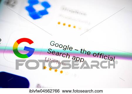 Google search app in the Apple App Store, display on a screen of a mobile phone, iPhone, iOS, smartphone, macro recording, detail, full formatting View Large Photo Image Stock Photograph - Google search app in the Apple App Store, display on a screen of a mobile phone, iPhone, iOS, smartphone, macro recording, detail, full formatting. Fotosearch