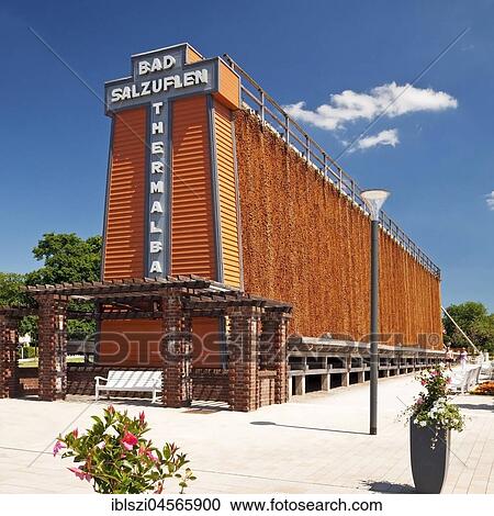 Stock Image - Gradierwerk, Bad Salzuflen, Teutoburger Wald, Ostwestfalen-Lippe, North Rhine-Westphalia, Germany, Europe. Fotosearch