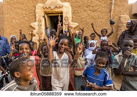 Group of laughing children, Agadez, Niger, Africa View Large Photo Image Stock Photo - Group of laughing children, Agadez, Niger, Africa. Fotosearch