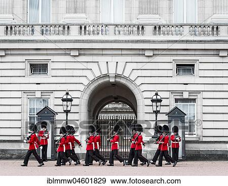 Guardsmen of the Royal Guard with bearskin cap, Changing of the Guard, Traditional Changing, Buckingham Palace, London, England, Great Britain View Large Photo Image Stock Photo - Guardsmen of the Royal Guard with bearskin cap, Changing of the Guard, Traditional Changing, Buckingham Palace, London, England, Great Britain. Fotosearch