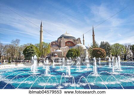 Hagia Sophia, Ayasofya, Fountain in Sultan Ahmed Park, Istanbul, European part, Turkey, Asia View Large Photo Image Stock Image - Hagia Sophia, Ayasofya, Fountain in Sultan Ahmed Park, Istanbul, European part, Turkey, Asia. Fotosearch