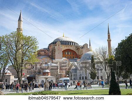 Stock Photo - Hagia Sophia, Ayasofya, Sultan Ahmed Park, Istanbul, European part, Turkey, Asia. Fotosearch