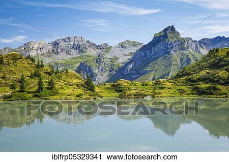 Stock Image - Hahnen, 2606m, Trueebsee, Obwalden, Switzerland, Trüebsee, Trübsee, Europe. Fotosearch