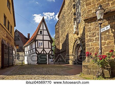 Half-timbered house Windloch, historical old town, Minden, East Westphalia-Lippe, North Rhine-Westphalia, Germany, Europe View Large Photo Image Stock Image - Half-timbered house Windloch, historical old town, Minden, East Westphalia-Lippe, North Rhine-Westphalia, Germany, Europe. Fotosearch