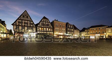 Half-timbered houses, Alter Markt, twilight, Unna, district of Unna, Ruhr Area, North Rhine-Westphalia, Germany, Europe View Large Photo Image Stock Photography - Half-timbered houses, Alter Markt, twilight, Unna, district of Unna, Ruhr Area, North Rhine-Westphalia, Germany, Europe. Fotosearch