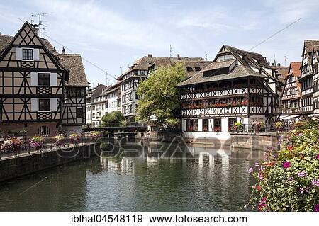 Half-timbered houses in historic old town, Gerberviertel, Le Petite France, Strasbourg, Alsace, France, Europe View Large Photo Image Stock Photo - Half-timbered houses in historic old town, Gerberviertel, Le Petite France, Strasbourg, Alsace, France, Europe. Fotosearch