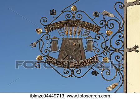 Hanging sign, Gasthaus Zum Schwarzen Adler, restaurant, blue sky, Kirchehrenbach, Upper Franconia, Bavaria, Germany, Europe View Large Photo Image Stock Image - Hanging sign, Gasthaus Zum Schwarzen Adler, restaurant, blue sky, Kirchehrenbach, Upper Franconia, Bavaria, Germany, Europe. Fotosearch
